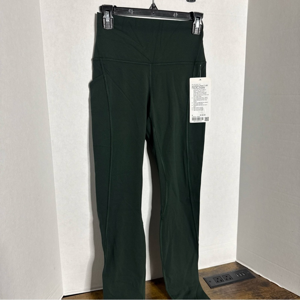 Lululemon Leggings Align Pant 28” Rainforest Green Size 6 NWT Rare - Picture 2 of 7